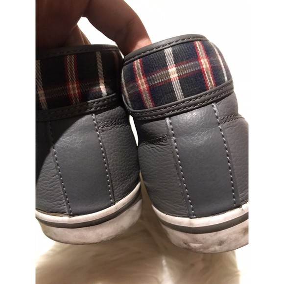 LACOSTE AMPTHILL Men Boots Chukka Leather Ankle Sneaker Logo Gray Size 9.5 - Picture 4 of 6